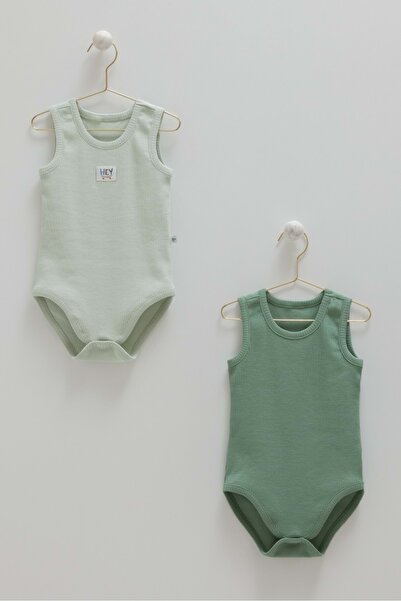Caramell Basic Bodysuit Sleeveless Double-Straightened Body Suit Green