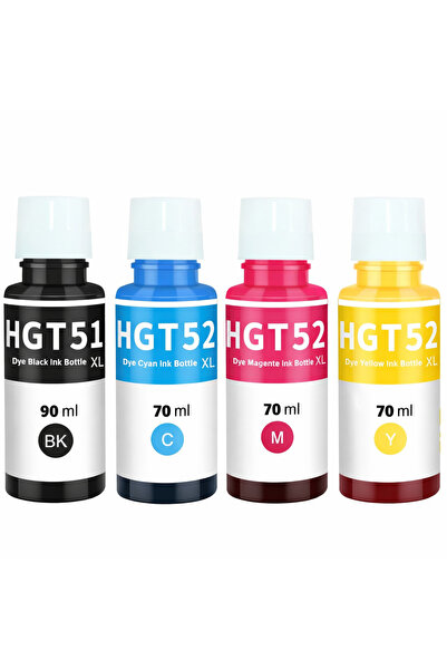 HP Muadil Deskjet Gt5820 (2ND31A) Uyumlu Mürekkep Seti 4 Renk Gt51xl 90 ml Gt...