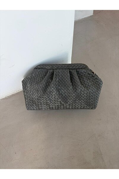 Senza Vedere GLOW SÜET BÜYÜK BOY ÖRGÜ DETAYLI EL, OMUZ VE ÇAPRAZ ÇANTA, 33 cm...