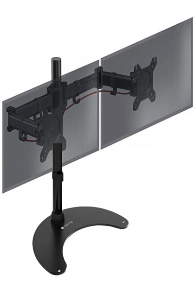 Techly Masa Destekli Çiftli Monitör ve Tv Standı 13-27 Inç