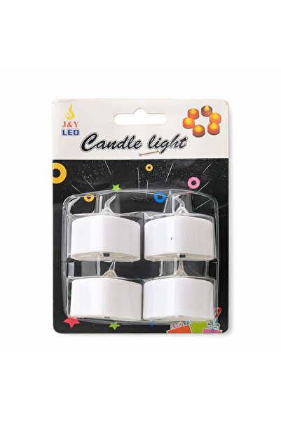 Generica شموع كهربائية بيضاء، طقم ٤ قطع، إضاءة ديكور للمناسبات والحفلات، تعمل...