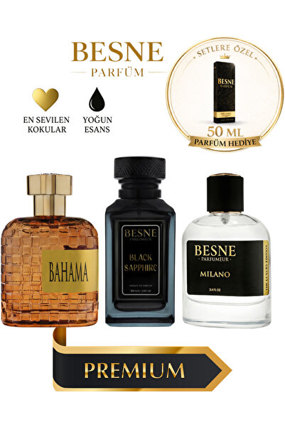 besneparfum Luxe Edition Full Set (Bahama, Black Sapphire & Milano) – Extrait...