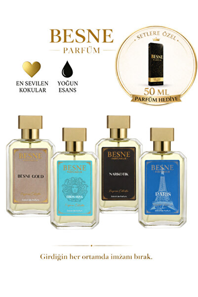 Bense Gold, Eros, Narkotik & Paris 4’lü Erkek Set (Extrait de Parfum)