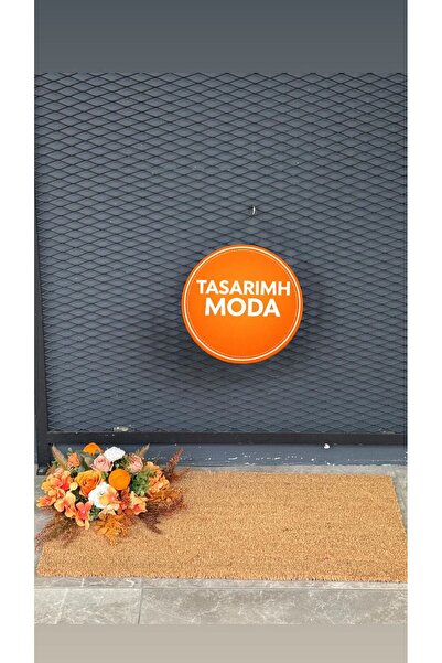 TASARIMHMODA Kapı Önü Çiçekli Paspas