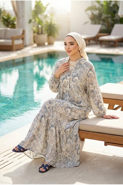 Kirazca Butik فستان طويل من القماش المودال للنساء