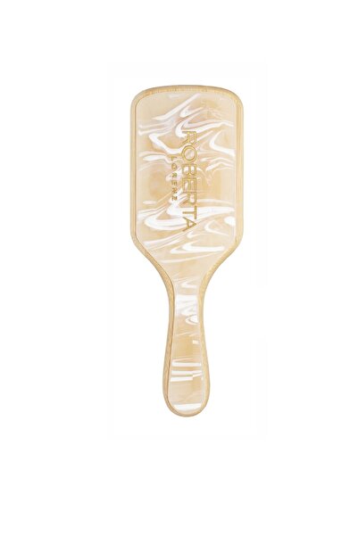 Roberta Lorenz Pieptene din acetat din bambus cu model ondulat de culoare crem