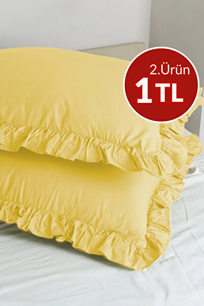 Magnolia 1 Adet Yastık Kılıfı %100 Pamuklu Fırfırlı 50x70cm | Nevresim Seti v...