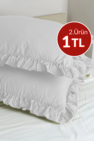 Magnolia 1 Adet Yastık Kılıfı %100 Pamuklu Fırfırlı 50x70cm | Nevresim Seti v...