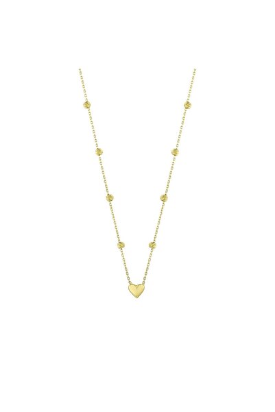 Assos Pırlanta Kalp Figürlü Altın Kolye - 14K
