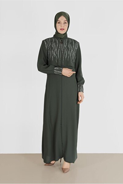 Alvina 10365 Model Topcoat cu detaliu imprimat și fermoar