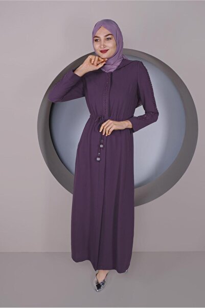 Alvina معطف بغطاء للرأس وأزرار مخفية 10237