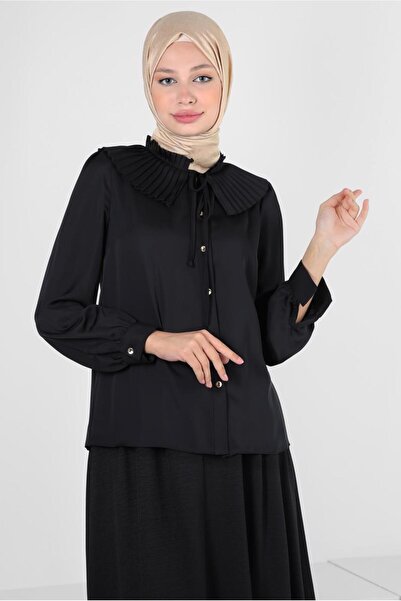 Alvina PİLİSE DETAYLI DÜĞMELİ BLUZ 43897