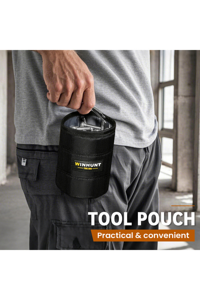 Choice Durable Black Tool Belt Pouch - Multi-Functional Screw & Nail Storage ...