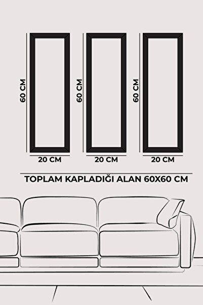 Evinemoda Zarif Altın ve Mavi Çiçekler ile Dallar Gümüş Pleksi Aynalı 3 Parça Tablo