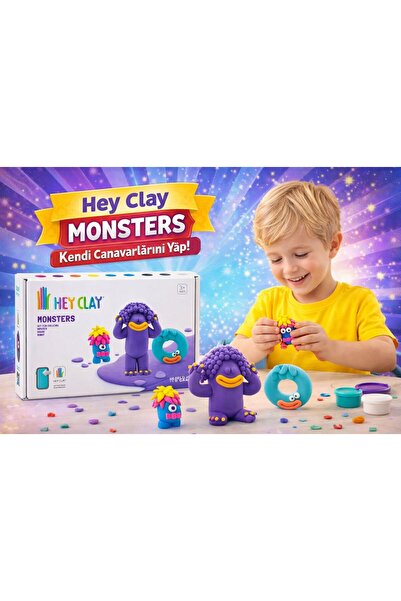 ydn Hava ile Kuruyan Yaratıcı 6'lı Kil Oyun Seti (Hipster, Bigwig, Donut)