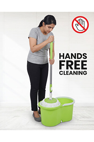 ROYALFORD 13L Spin Easy Mop & Wringer RF12960 360° Rotating Plate MicroFiber ...