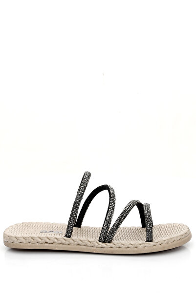 GÖNDERİ(R) Schwarze Steinsandalen für Damen 35809