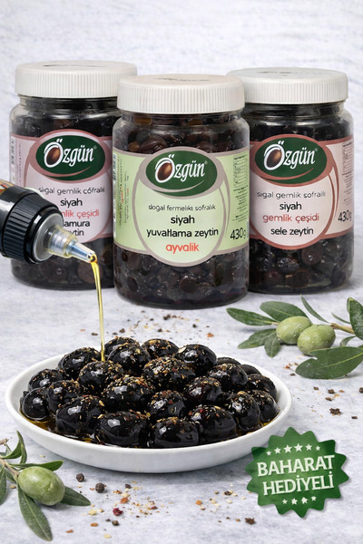 ÖZGÜN ZEYTİN & ZEYTİNYAĞI Siyah Zeytin Fırsat Paketi (1/2 Lik Pet X 3 Adet?