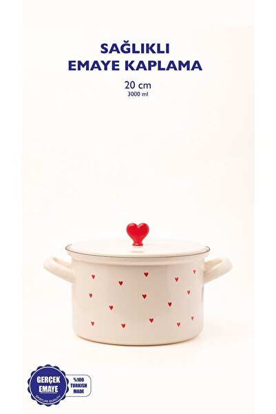EMAYlab Cupid 20 Cm Emaye Tencere (3 LİTRE)