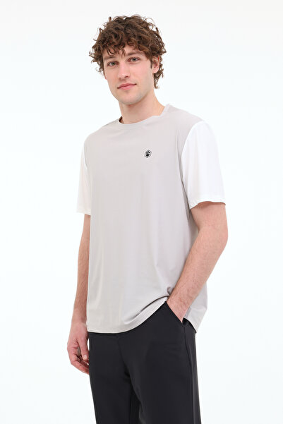 lumberjack ml Keys 11ur11 5fx Γκρι ανδρικό κοντομάνικο μπλουζάκι