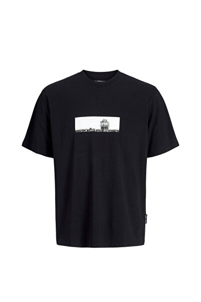 Jack & Jones JCOPACER FOTO BRENDIRANJE Crna muška majica kratkih rukava T-shirt