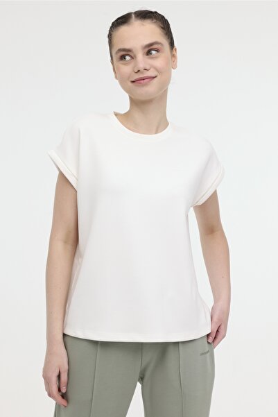 lumberjack WL CINDY 11C1213 4FX Ekru Kadın Kısa Kol T-Shirt