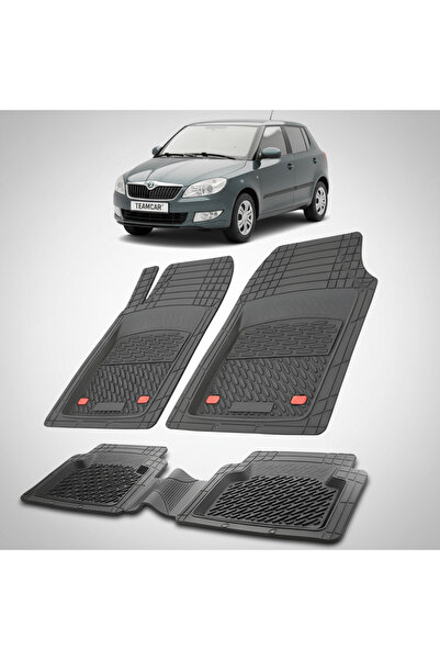 TEAMCAR Covorașe auto compatibile Skoda Fabia II Hatchback 2007-2014 |   Negru