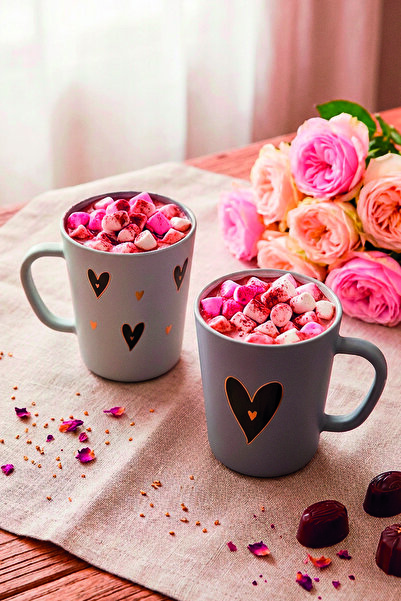 Rakle Black & Gold Love 2-Piece Mug Set 380 Cc