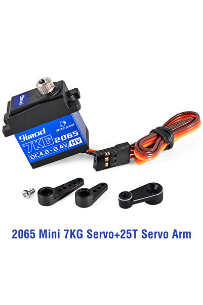 Choice1 سيرفو-آرم 9IMOD 7 كجم 2065 سيرفو رقمي مقاوم للماء عالي الجهد ذو تروس ...