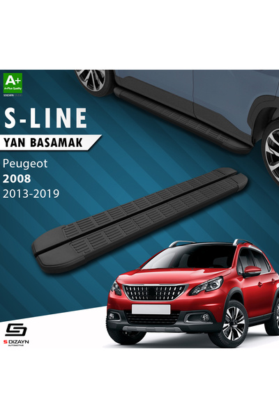 S Dizayn Peugeot 2008 S-Line Siyah Yan Basamak 173 Cm 2013-2019 A+ Kalite PE-...