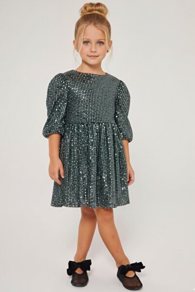 My Kids Wear Εορταστικό φόρεμα για κορίτσια με λαμπερές παγιέτες και κομψό σχ...