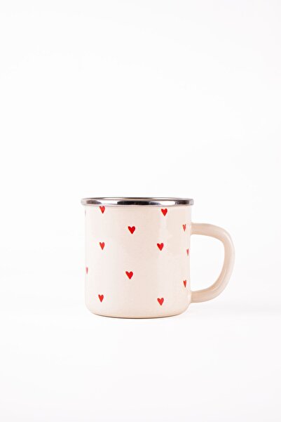 EMAYlab Cupid Heart Patterned Enamel Mug