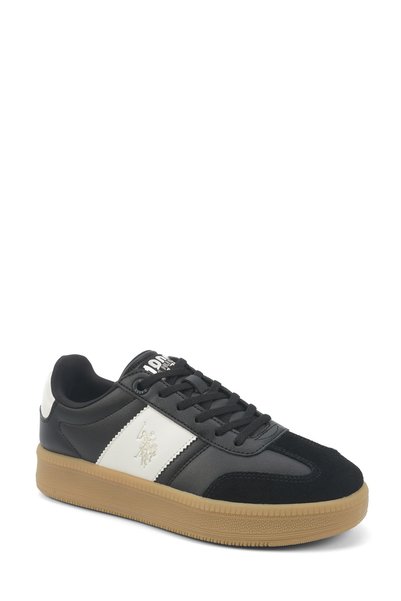U.S. Polo Assn. حذاء رياضي نسائي أسود من سامية 5PR