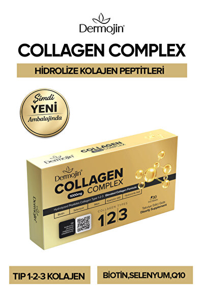 Dermojin Prebiyotik Destekli Hidrolize Kolajen Tablet