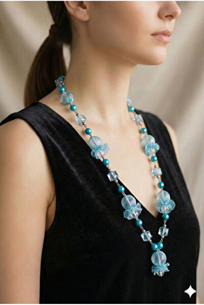 PETEK AKSESUAR Tulle Crystal Candy Necklace