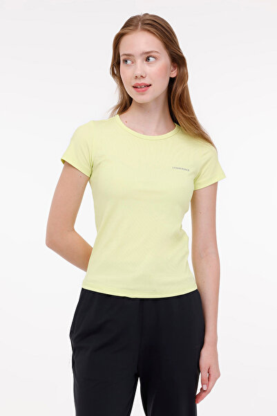 lumberjack WL VERA 11STFW004 4FX Sarı Kadın Kısa Kol T-Shirt
