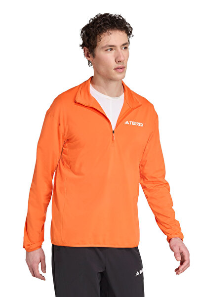 adidas Terrex Multi Climawarm Half Zip Tech Üst Erkek Turuncu Yürüyüş Polar