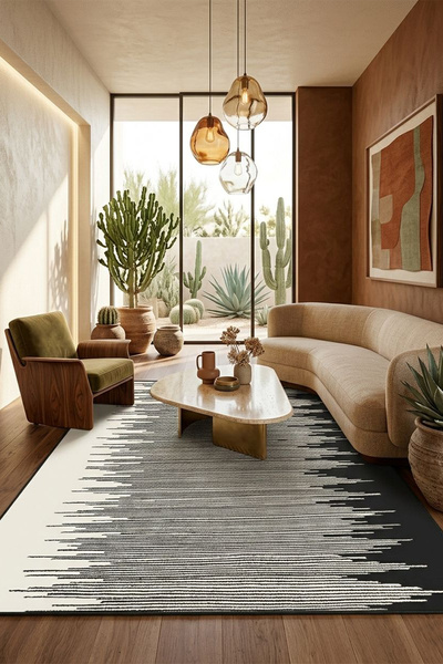 Chilai Home Frequenza Modern Tasarım Yıkanabilir Kaymaz Taban Halı Salon Halı...