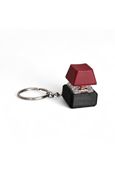 Akıllı Cep Dünyası Bordo Keycap Tuş Anahtarlık - Blue Switch - Stres Atıcı - ...