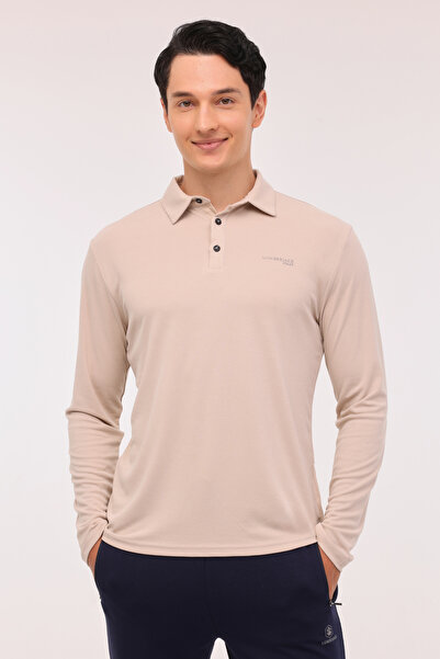 lumberjack Ml Zeyn 15Itl510 4pr Béžové pánske tričko s dlhým rukávom