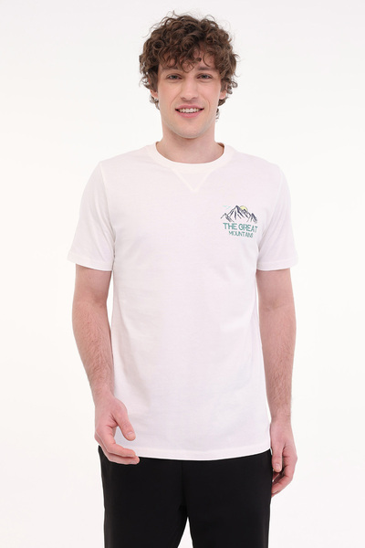 Kinetix ML FINE 11OTD206 5FX Ecru Tricou cu mânecă scurtă pentru bărbați