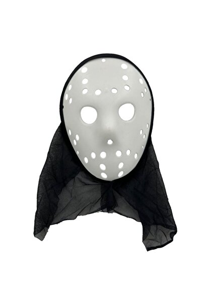 partidolu Halloween Jason Voorhees Hockey Hokey Maskesi Kapüşonlu Yetişkin Be...