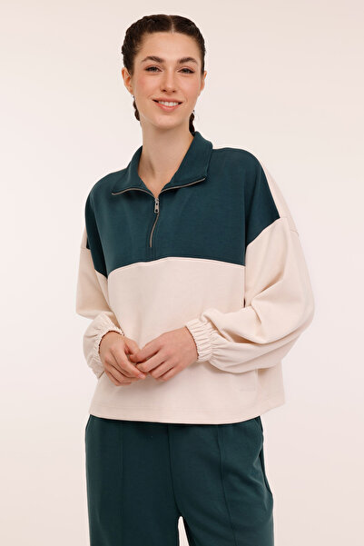 lumberjack WL CADYNA 16KT02 4PR Yeşil Kadın Sweatshirt