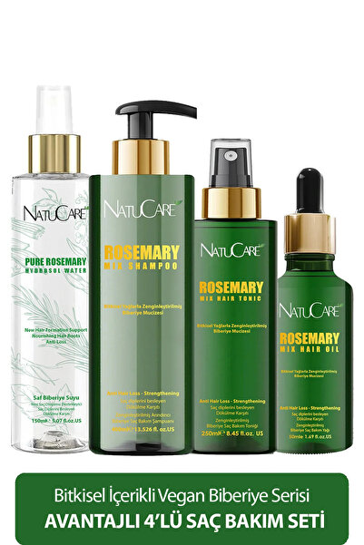 NatuCare Biberiye Mucizesi 4'lü Saç Bakım Seti Dökülme Karşıtı ,hızlı Uzamaya...