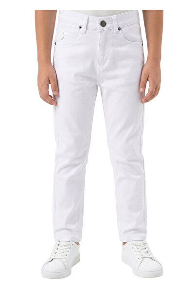 Doctor junior Dečije obične bele tkane pantalone