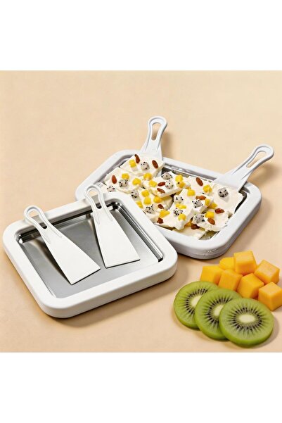 Choice صينية صنع الآيس كريم البيضاء مع مكاشطتين، طبق صنع الآيس كريم متعدد الو...