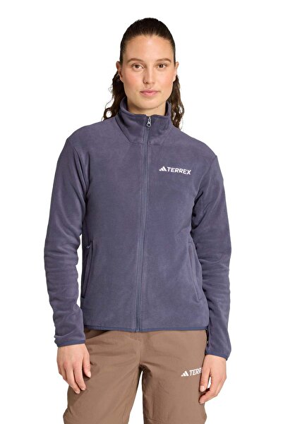 adidas W MT ESS FZ FL GRI Kadın Polar Sweatshirt