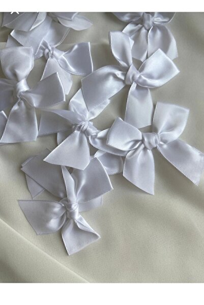 Esram Butik 25 قطعة من شريط الساتان الأبيض، لتزيين أعياد الميلاد، والجدران، و...