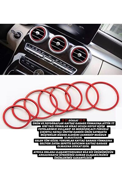 Store MERCEDES W205 KIRMIZI HAVALANDIRMA HALKALARI 7 ADET