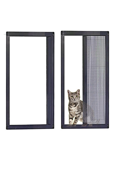 Kamataş Akordeon Pilise Yırtılmaz Ped Kedi Tüllü Pencere Sineklik Antrasit (7...